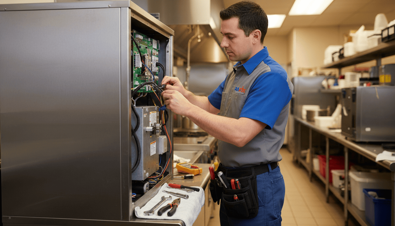 PROMAGIC technician repairing an appliance